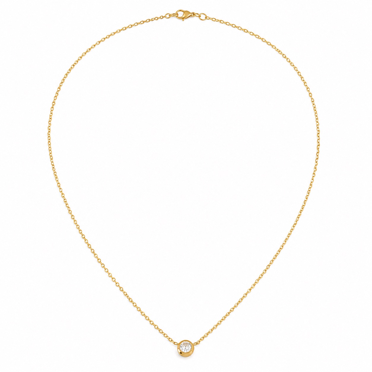 Dainty Solitaire Necklace